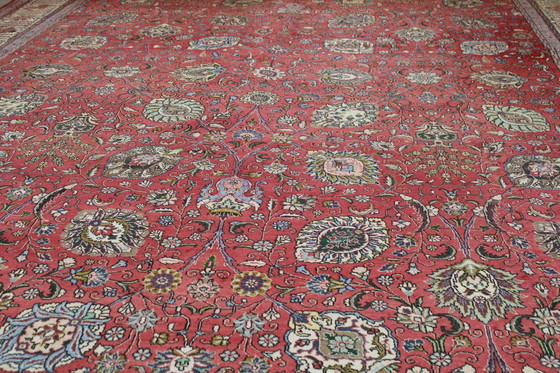 Image 1 of Origineel handgeknoopt Perzisch Tapijt Tabriz 40 Raj Fijn Xxl Maat 560 X 391 Cm Topconditie