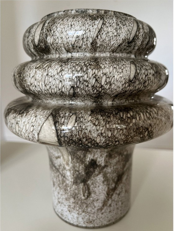 Image 1 of Paar Flygsfors Orrefors Glas Tafellampen, 60/70S, Zweeds Vintage, Structuur