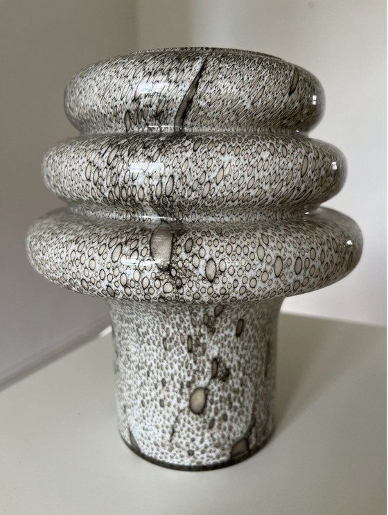 Image 1 of Paar Flygsfors Orrefors Glas Tafellampen, 60/70S, Zweeds Vintage, Structuur