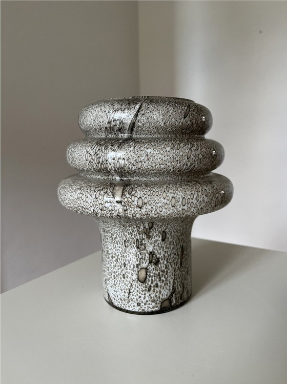 Image 1 of Paar Flygsfors Orrefors Glas Tafellampen, 60/70S, Zweeds Vintage, Structuur