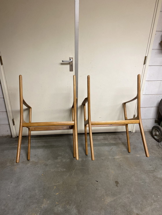 Image 1 of 2 Mahoniehouten restauratie Fauteuils Van Ole Wanscher 1950