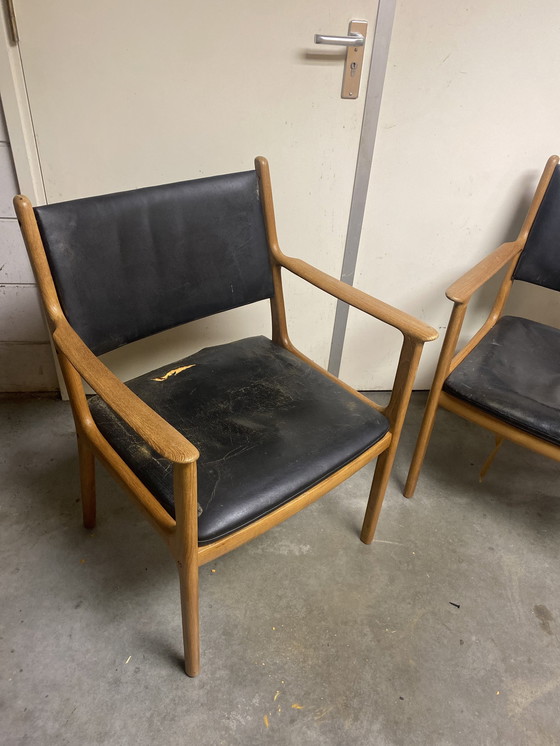 Image 1 of 2 Mahoniehouten restauratie Fauteuils Van Ole Wanscher 1950