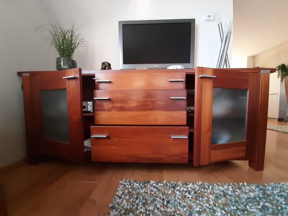 Image 1 of Hans Daalder kersenhouten dressoir