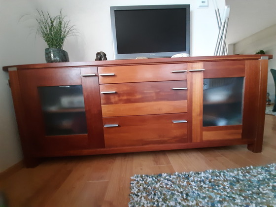 Image 1 of Hans Daalder kersenhouten dressoir