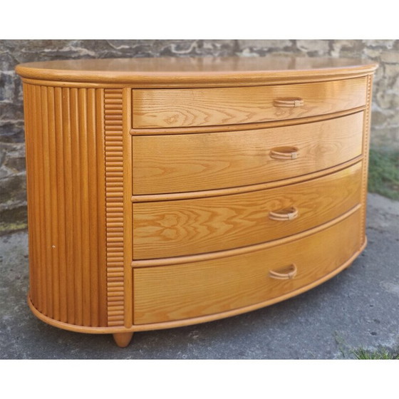 Image 1 of Vintage ladekast van hout en bamboe voor Cerda, Italië 1980