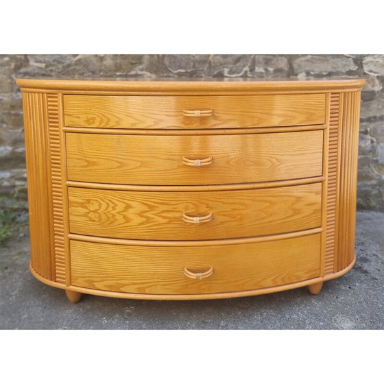 Image 1 of Vintage ladekast van hout en bamboe voor Cerda, Italië 1980