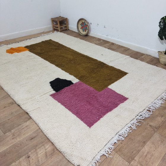 Image 1 of Marokkaanse Berber Tapijt Van Multi-Kleurige Wol - Tapis Berbère Marocain En Laine Multicolore