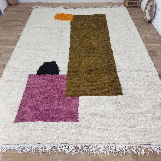 Image 1 of Marokkaanse Berber Tapijt Van Multi-Kleurige Wol - Tapis Berbère Marocain En Laine Multicolore