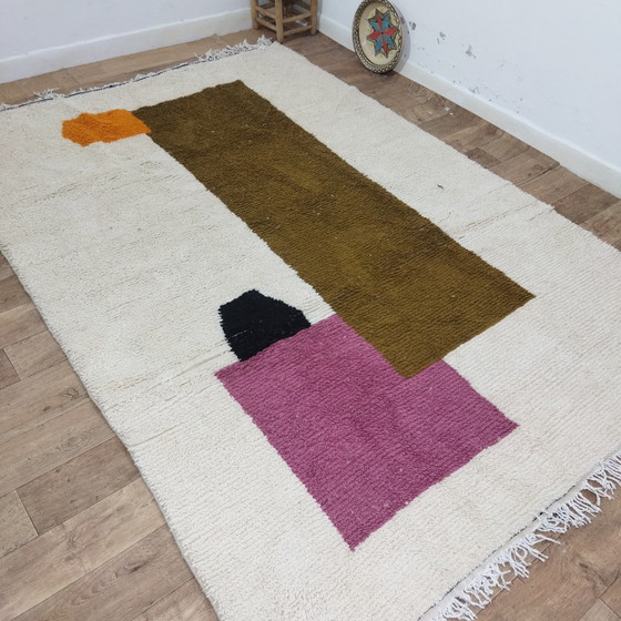 Image 1 of Marokkaanse Berber Tapijt Van Multi-Kleurige Wol - Tapis Berbère Marocain En Laine Multicolore