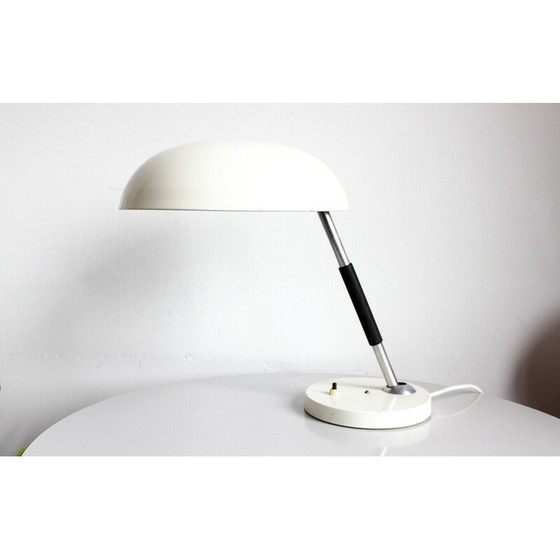 Image 1 of Vintage Bauhaus bureaulamp in metaal en hout van Karl Trabert voor Bünte en Remmler, 1930