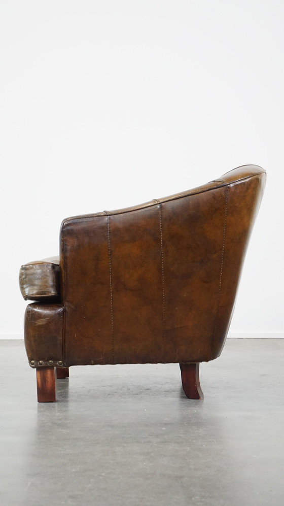 Image 1 of Fauteuil Gemaakt Van Rundleer