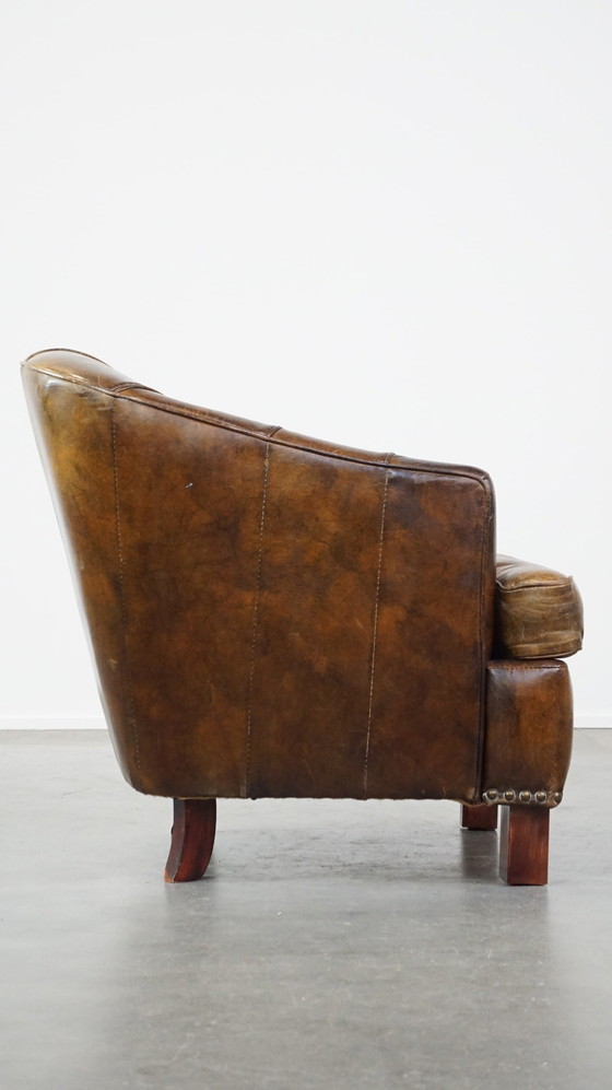 Image 1 of Fauteuil Gemaakt Van Rundleer