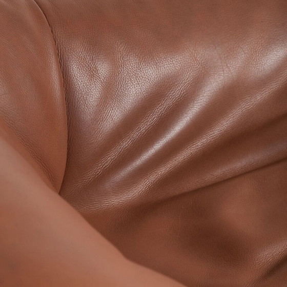 Image 1 of Paar vintage lounge stoelen ds-46 in buffelleer van De Sede, Zwitserland 1970