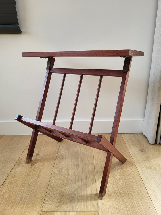 Image 1 of Vintage houten kranten of magazinerek