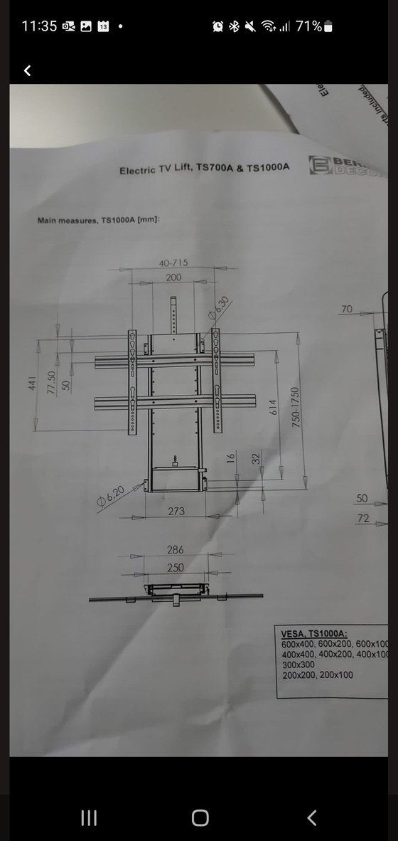 Image 1 of E-Design dressoir met tv-lift