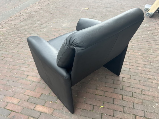 Image 1 of Leolux Bora Beta fauteuil zwart leer