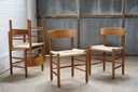 4x Børge Mogensen J39 eetkamerstoelen