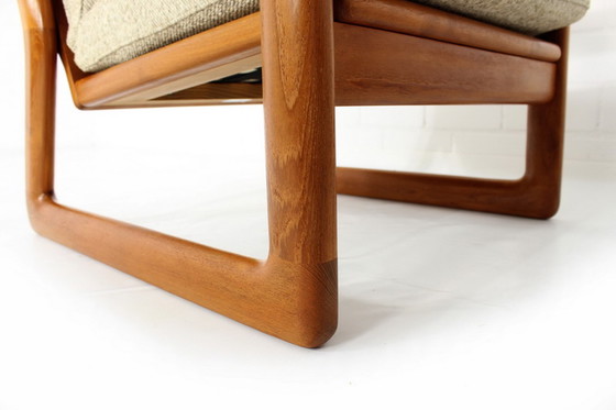 Image 1 of 2x Comfort Denmark Lounge Chair Mid-Century Deense Teak Lounge Chair met scheerwol