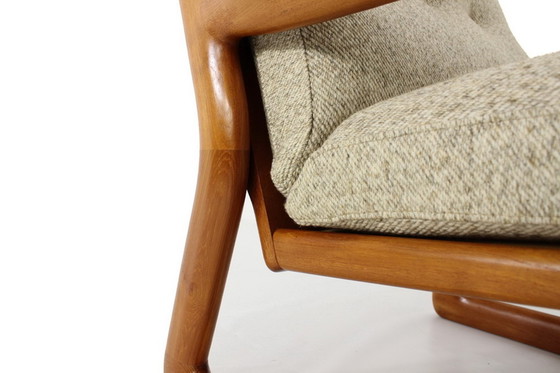 Image 1 of 2x Comfort Denmark Lounge Chair Mid-Century Deense Teak Lounge Chair met scheerwol