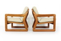 2x Comfort Denmark Lounge Chair Mid-Century Deense Teak Lounge Chair met scheerwol