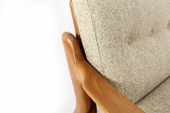 Image 1 of 2x Comfort Denmark Lounge Chair Mid-Century Deense Teak Lounge Chair met scheerwol