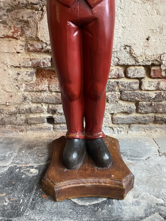 Image 1 of Wooden butler statue