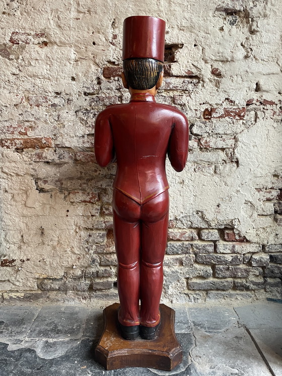 Image 1 of Wooden butler statue