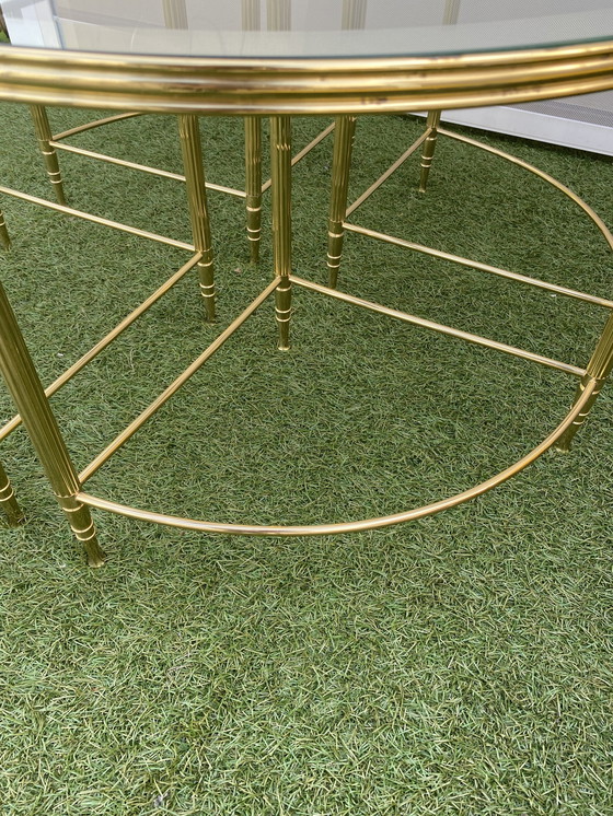 Image 1 of Vintage messing tafels, 4 stuks