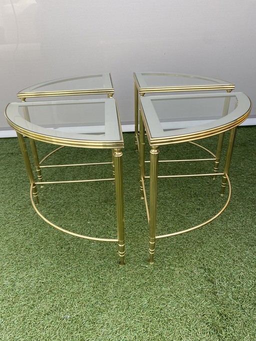 Vintage messing tafels, 4 stuks