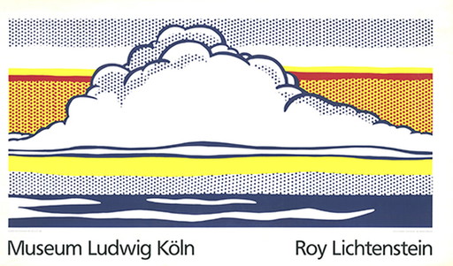 Roy Lichtenstein--Kleurenzeefdruk  Cloud and Sea