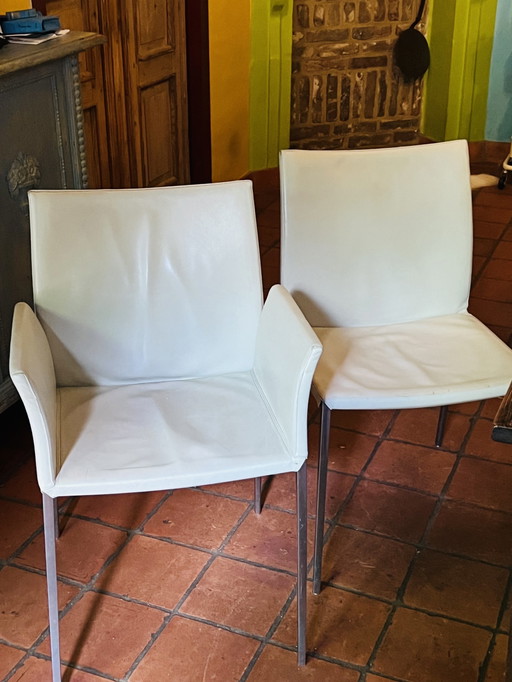 4x Zanotta Lia eetkamer stoelen