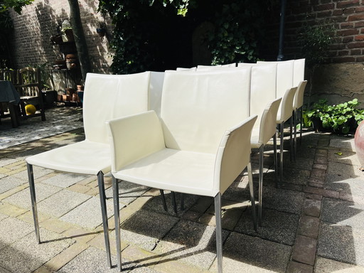 4x Zanotta Lia eetkamer stoelen