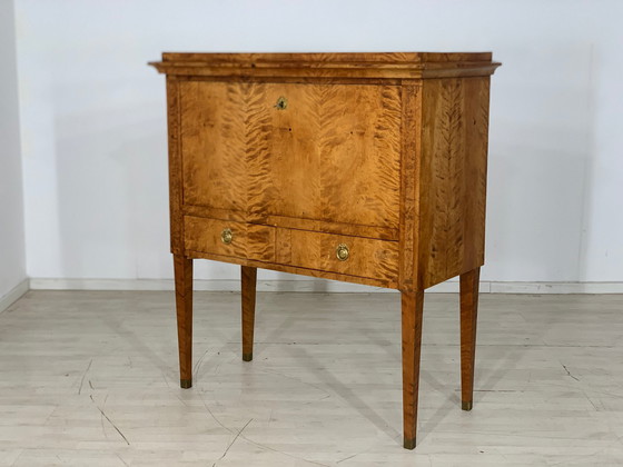 Image 1 of Biedermeier secretaire schrijfkast ladekast rond 1830