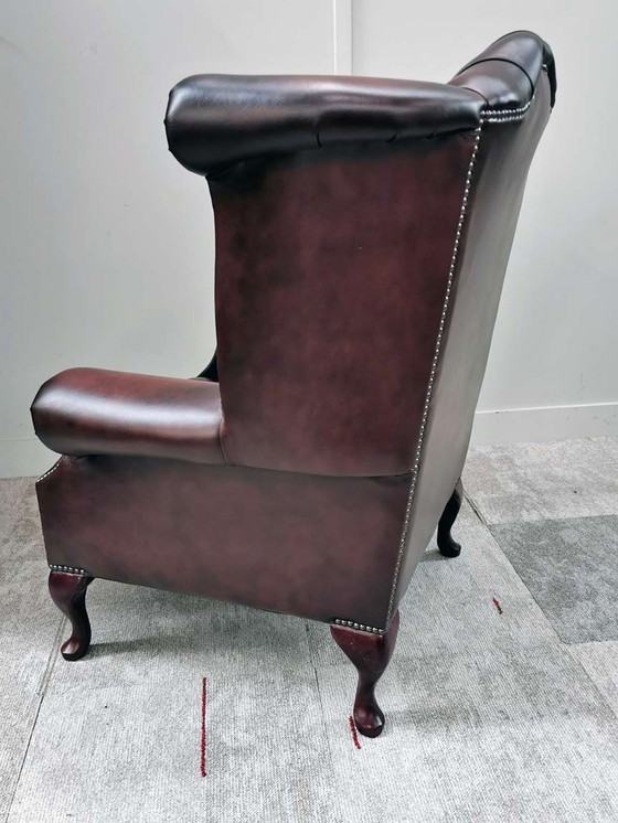 Image 1 of 2x Chesterfield Wing chairs Oorfauteuils