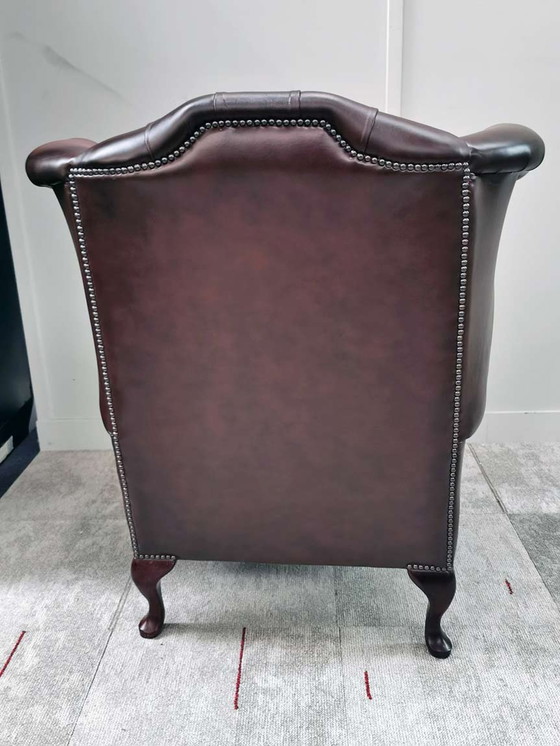 Image 1 of 2x Chesterfield Wing chairs Oorfauteuils