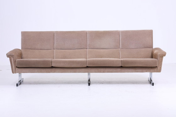 Image 1 of Vintage stoffen bank 60s | Mid Century Couch Lounge Retro 4 zits