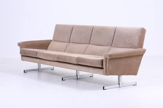 Image 1 of Vintage stoffen bank 60s | Mid Century Couch Lounge Retro 4 zits