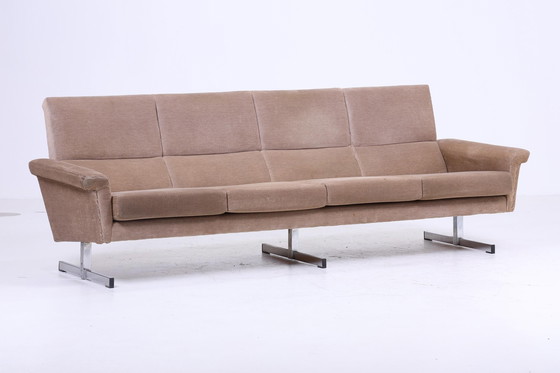 Image 1 of Vintage stoffen bank 60s | Mid Century Couch Lounge Retro 4 zits