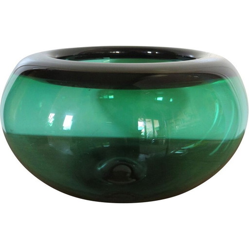 Vintage groene beker van Per Lutken voor Holmegaard, Denemarken 1965