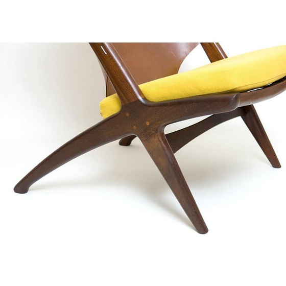 Image 1 of Vintage "Krysset" fauteuil van Fredrik Kayser voor Gustav Bahus, 1955