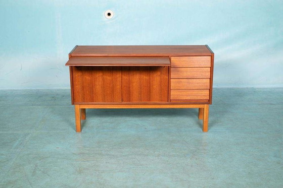 Image 1 of Vintage dressoir teak gerenoveerd, 60s sideboard Sweden