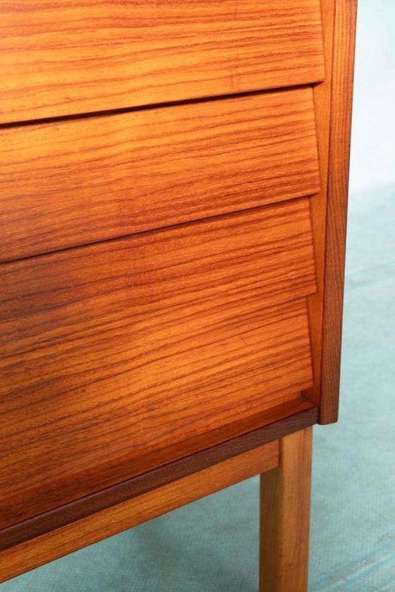 Image 1 of Vintage dressoir teak gerenoveerd, 60s sideboard Sweden