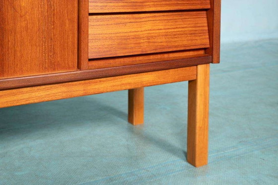 Image 1 of Vintage dressoir teak gerenoveerd, 60s sideboard Sweden