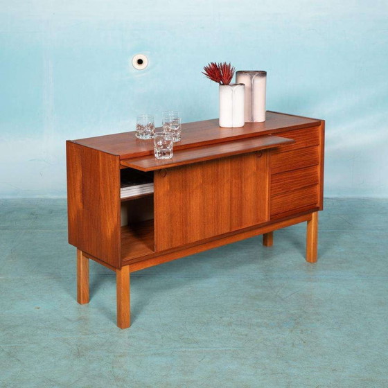 Image 1 of Vintage dressoir teak gerenoveerd, 60s sideboard Sweden