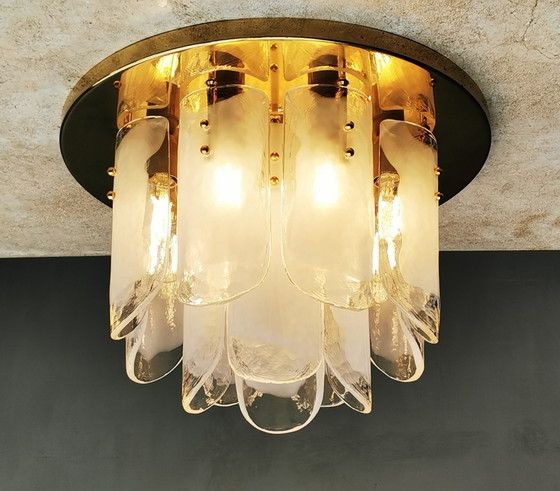 Image 1 of J.T Kalmer Murano Ijsglas Plafonaire