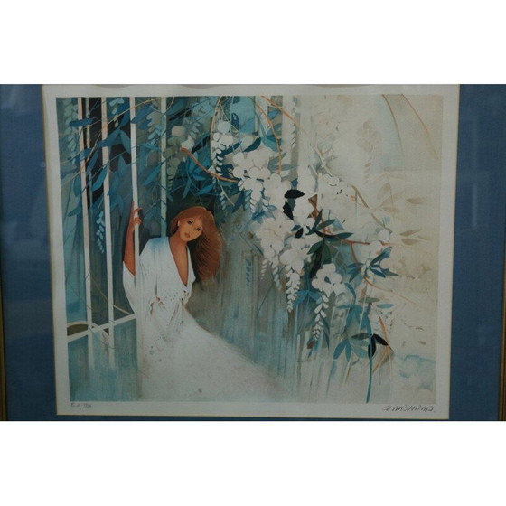 Image 1 of Vintage litho gesigneerd door Gilbert Michaud voor Atelier Gourdon, 1980