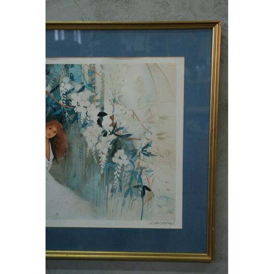 Image 1 of Vintage litho gesigneerd door Gilbert Michaud voor Atelier Gourdon, 1980