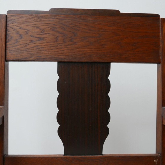 Image 1 of Vintage enkele fauteuil Art Deco School van Amsterdam Holland jaren 1930