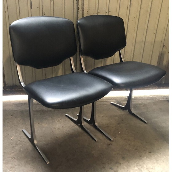 Image 1 of Set van 6 vintage stoelen van Pierre Pichard voor Ligne Roset, 1970