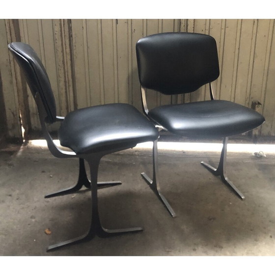 Image 1 of Set van 6 vintage stoelen van Pierre Pichard voor Ligne Roset, 1970